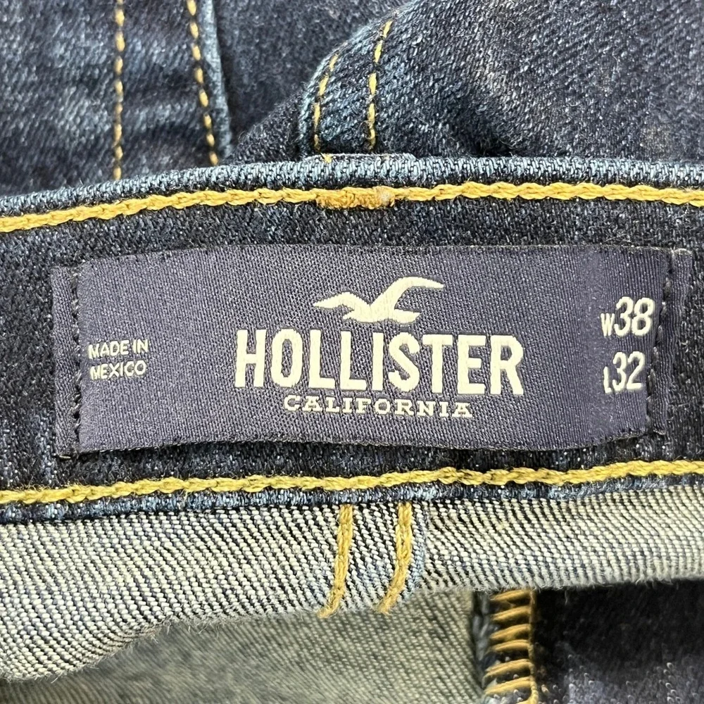 Hollister Slim Straight Jeans Mens 38x32 Epic Flex Stretch Denim Casual Everyday